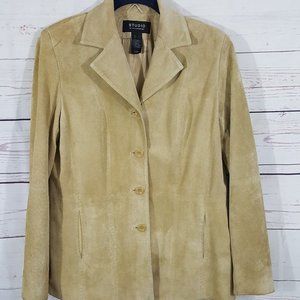 Suede Jacket Light Brown Coat Blazer